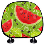 Yummy Watermelon Pieces Pattern Print Car Headrest Covers