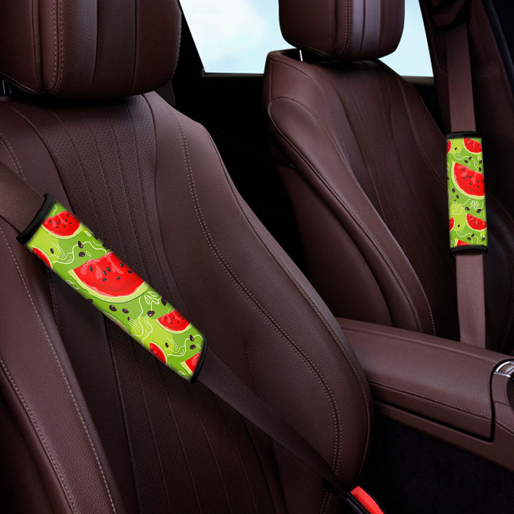Yummy Watermelon Pieces Pattern Print Car Seat Belt Covers
