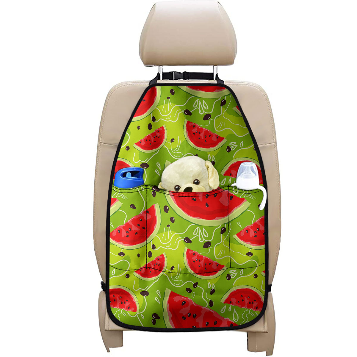 Yummy Watermelon Pieces Pattern Print Car Seat Organizers