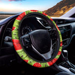Yummy Watermelon Pieces Pattern Print Car Steering Wheel Cover