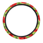 Yummy Watermelon Pieces Pattern Print Car Steering Wheel Cover