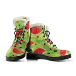 Yummy Watermelon Pieces Pattern Print Comfy Boots GearFrost