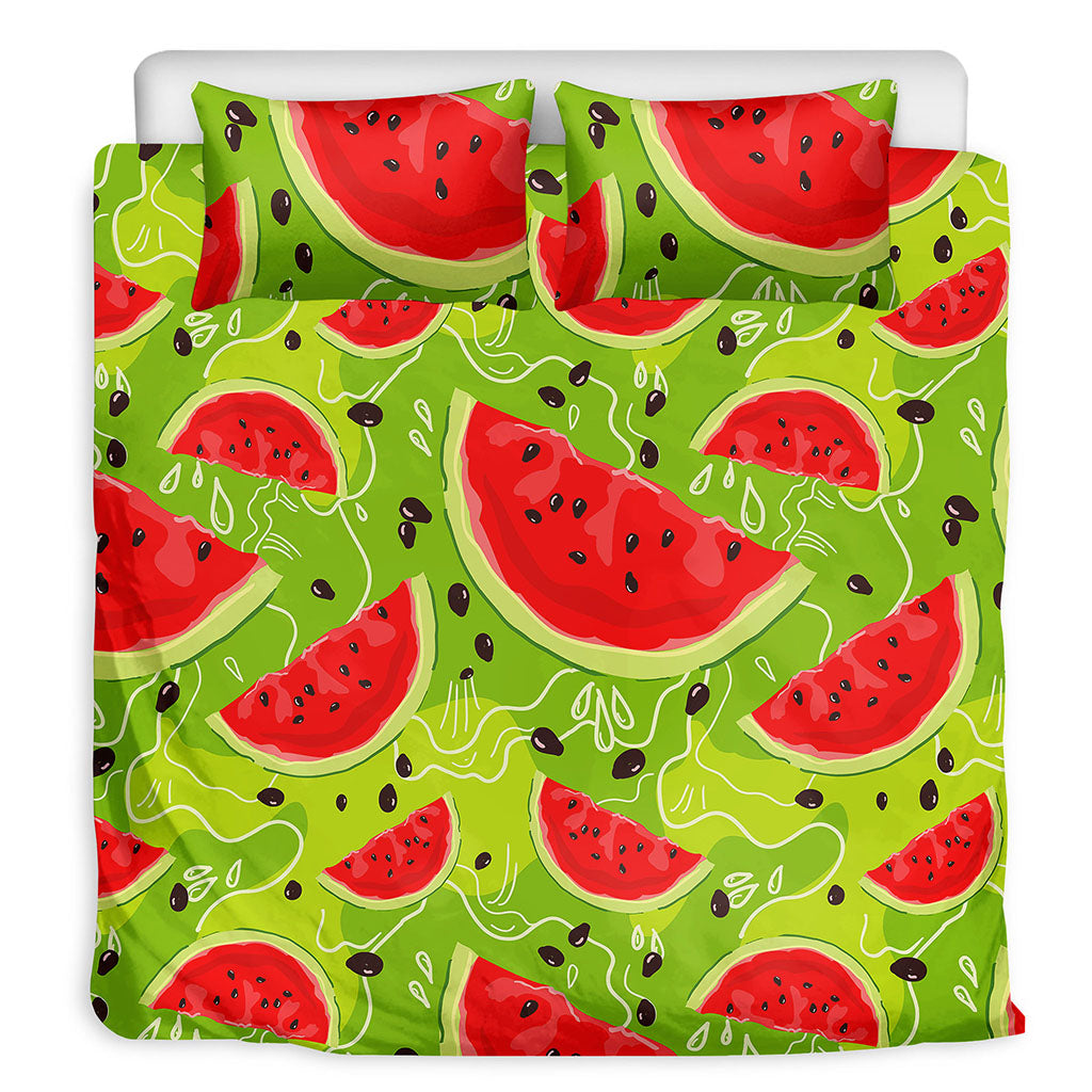 Yummy Watermelon Pieces Pattern Print Duvet Cover Bedding Set