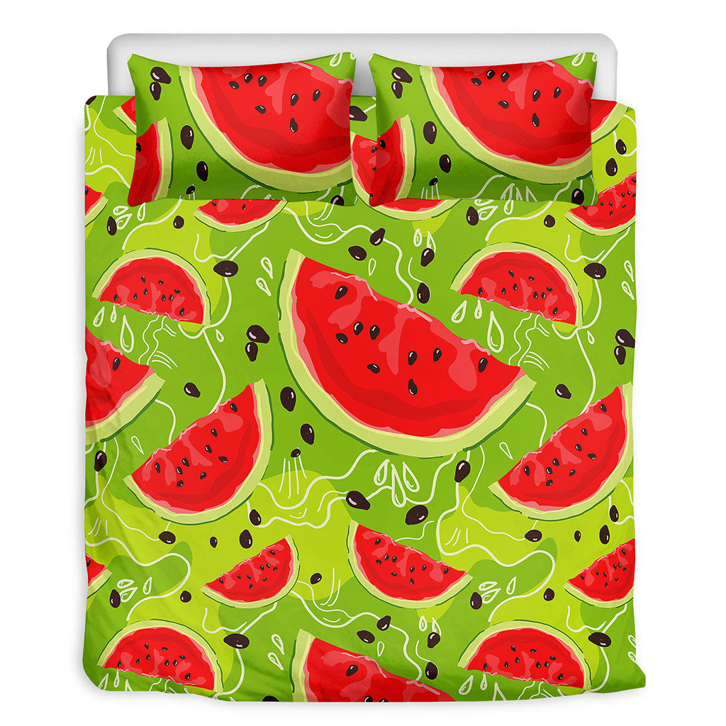 Yummy Watermelon Pieces Pattern Print Duvet Cover Bedding Set