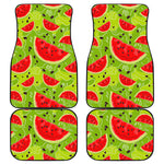 Yummy Watermelon Pieces Pattern Print Front and Back Car Floor Mats
