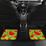 Yummy Watermelon Pieces Pattern Print Front and Back Car Floor Mats
