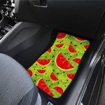 Yummy Watermelon Pieces Pattern Print Front and Back Car Floor Mats