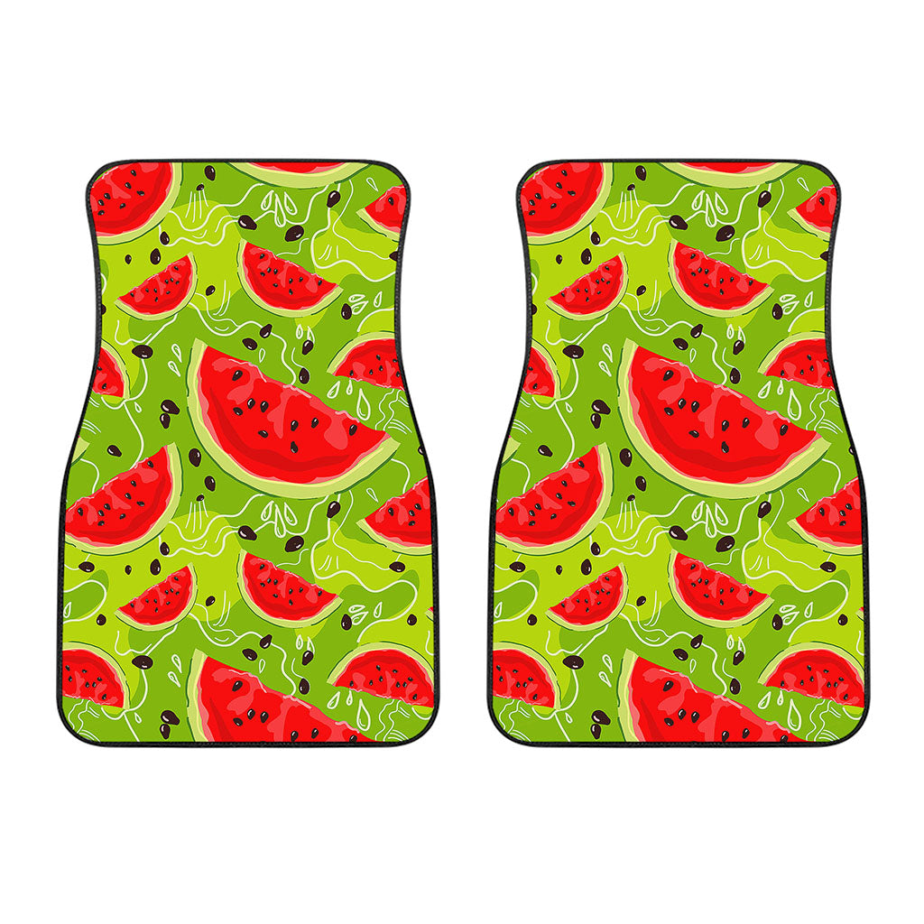 Yummy Watermelon Pieces Pattern Print Front Car Floor Mats