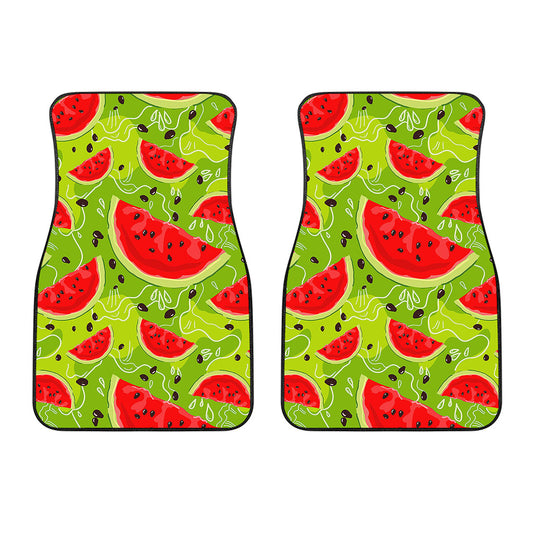 Yummy Watermelon Pieces Pattern Print Front Car Floor Mats