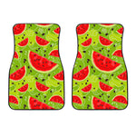 Yummy Watermelon Pieces Pattern Print Front Car Floor Mats