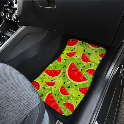 Yummy Watermelon Pieces Pattern Print Front Car Floor Mats