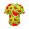 Yummy Watermelon Pieces Pattern Print Men's Baseball Jersey
