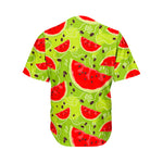 Yummy Watermelon Pieces Pattern Print Men's Baseball Jersey