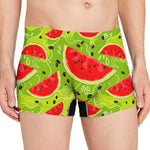 Yummy Watermelon Pieces Pattern Print Men's Boxer Briefs
