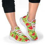 Yummy Watermelon Pieces Pattern Print Mesh Knit Shoes GearFrost