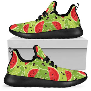 Yummy Watermelon Pieces Pattern Print Mesh Knit Shoes GearFrost