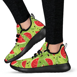 Yummy Watermelon Pieces Pattern Print Mesh Knit Shoes GearFrost