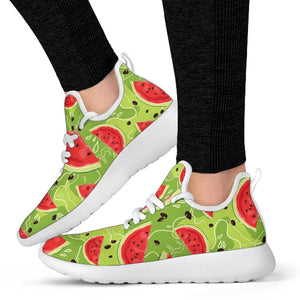 Yummy Watermelon Pieces Pattern Print Mesh Knit Shoes GearFrost