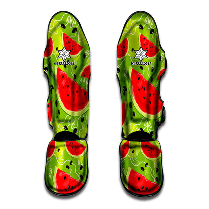 Yummy Watermelon Pieces Pattern Print Muay Thai Shin Guard