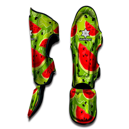 Yummy Watermelon Pieces Pattern Print Muay Thai Shin Guard