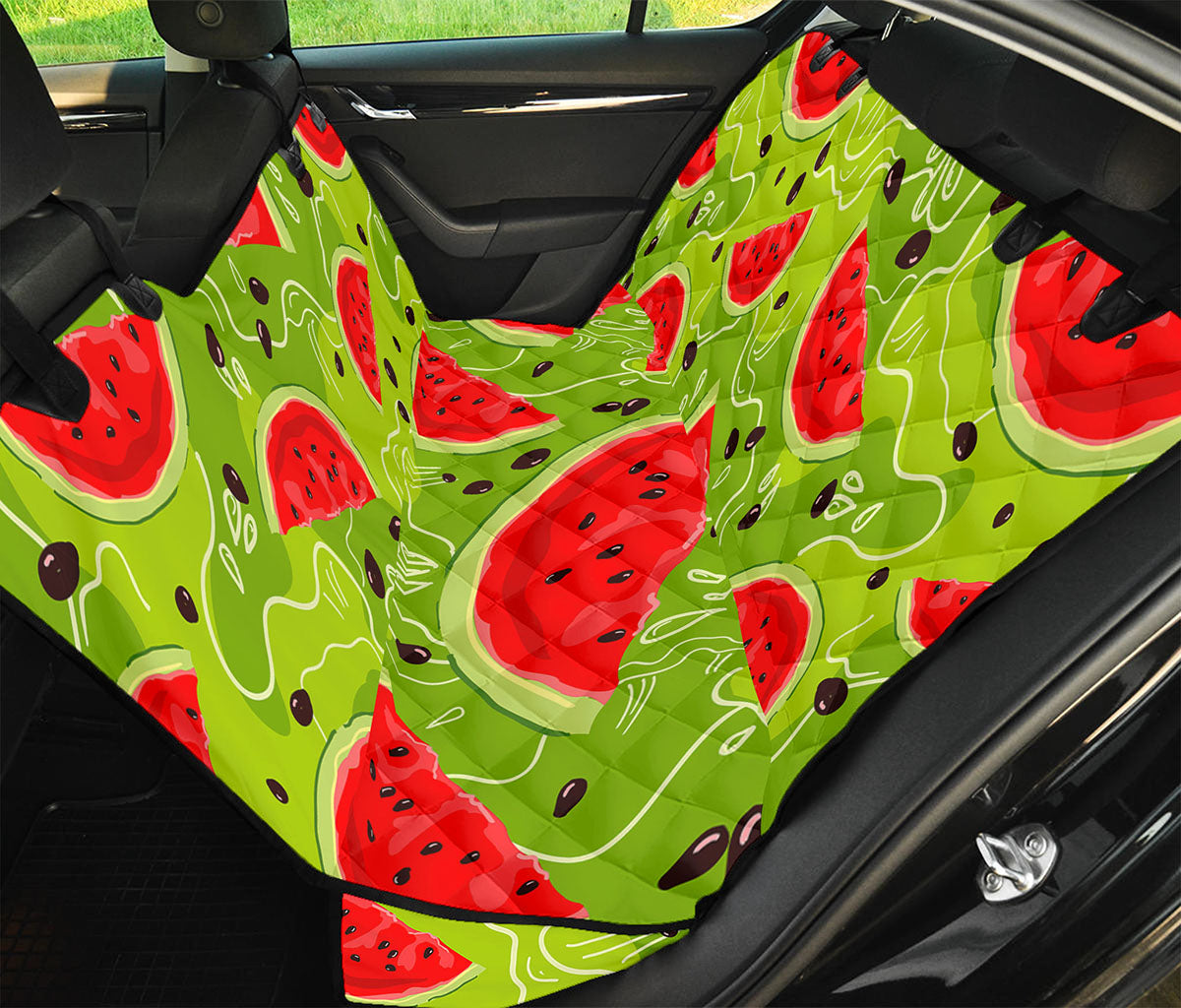Yummy Watermelon Pieces Pattern Print Pet Car Back Seat Cover