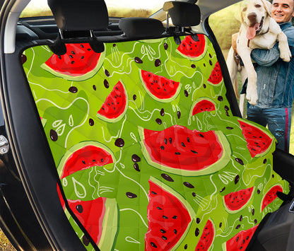 Yummy Watermelon Pieces Pattern Print Pet Car Back Seat Cover