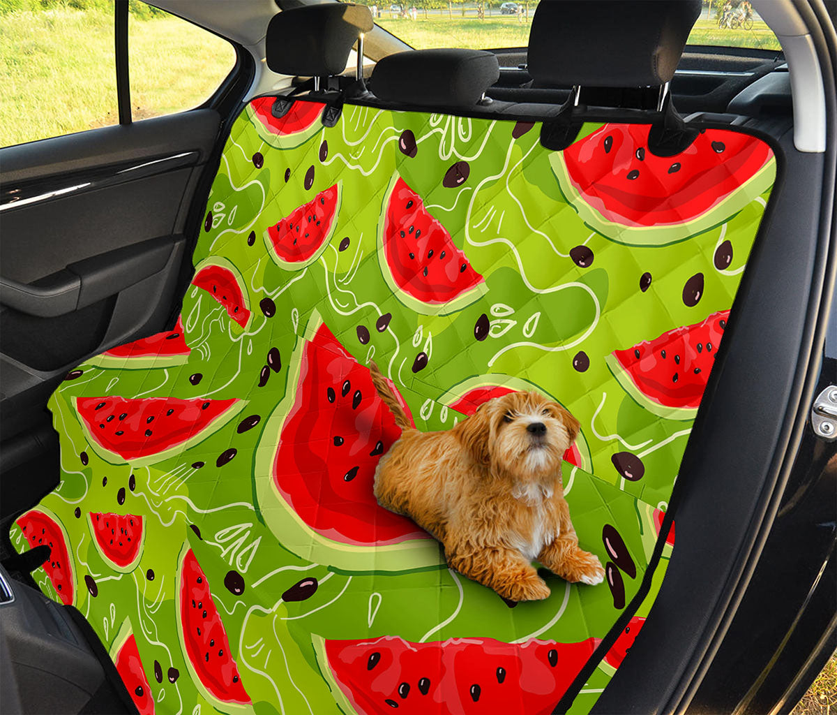 Yummy Watermelon Pieces Pattern Print Pet Car Back Seat Cover