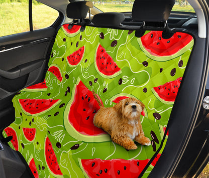 Yummy Watermelon Pieces Pattern Print Pet Car Back Seat Cover