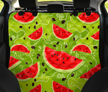 Yummy Watermelon Pieces Pattern Print Pet Car Back Seat Cover