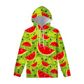 Yummy Watermelon Pieces Pattern Print Pullover Hoodie