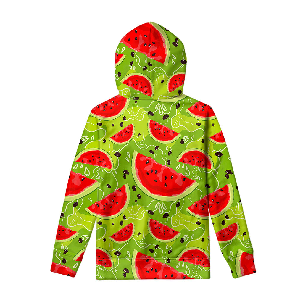 Yummy Watermelon Pieces Pattern Print Pullover Hoodie