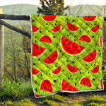 Yummy Watermelon Pieces Pattern Print Quilt