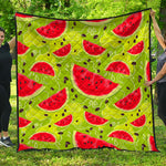 Yummy Watermelon Pieces Pattern Print Quilt