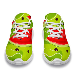 Yummy Watermelon Pieces Pattern Print Sport Shoes GearFrost