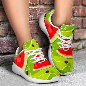 Yummy Watermelon Pieces Pattern Print Sport Shoes GearFrost