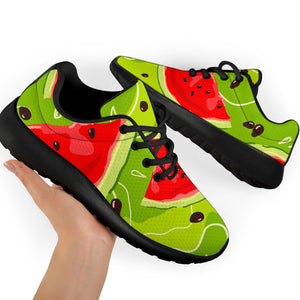 Yummy Watermelon Pieces Pattern Print Sport Shoes GearFrost