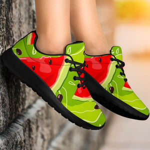 Yummy Watermelon Pieces Pattern Print Sport Shoes GearFrost