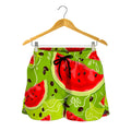 Yummy Watermelon Pieces Pattern Print Women's Shorts