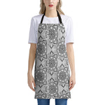 Zentangle Floral Pattern Print Apron