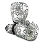 Zentangle Floral Pattern Print Boxing Gloves
