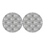 Zentangle Floral Pattern Print Car Coasters