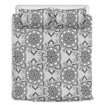 Zentangle Floral Pattern Print Duvet Cover Bedding Set