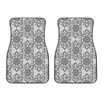 Zentangle Floral Pattern Print Front Car Floor Mats
