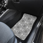 Zentangle Floral Pattern Print Front Car Floor Mats