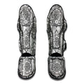 Zentangle Floral Pattern Print Muay Thai Shin Guards