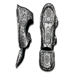Zentangle Floral Pattern Print Muay Thai Shin Guard