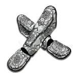 Zentangle Floral Pattern Print Muay Thai Shin Guard