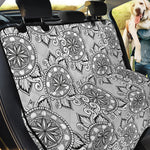 Zentangle Floral Pattern Print Pet Car Back Seat Cover