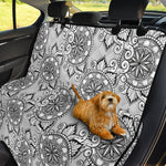 Zentangle Floral Pattern Print Pet Car Back Seat Cover