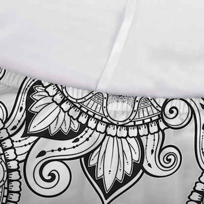 Zentangle Floral Pattern Print Sofa Cover